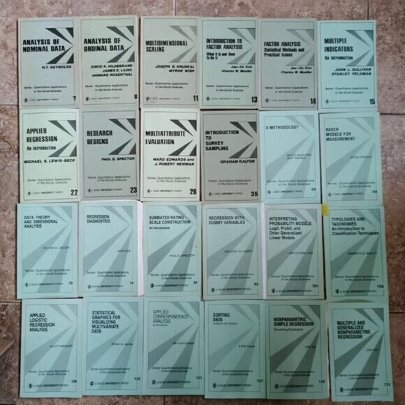 Sage University Paper Mixed Set of 24 1970s-2000, Social Research Study Journals - Picture 3 of 6